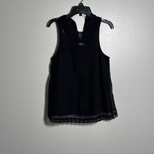 Hollister Women Black High Neck Blouse‎ Size XS.